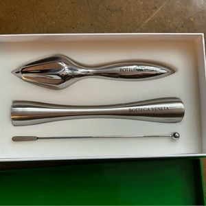 Bottega Veneta Novelty Bar Tools Set of 3 Muddler Squeezer Pestle Brand New
